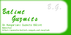balint guzmits business card