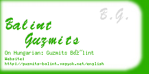 balint guzmits business card